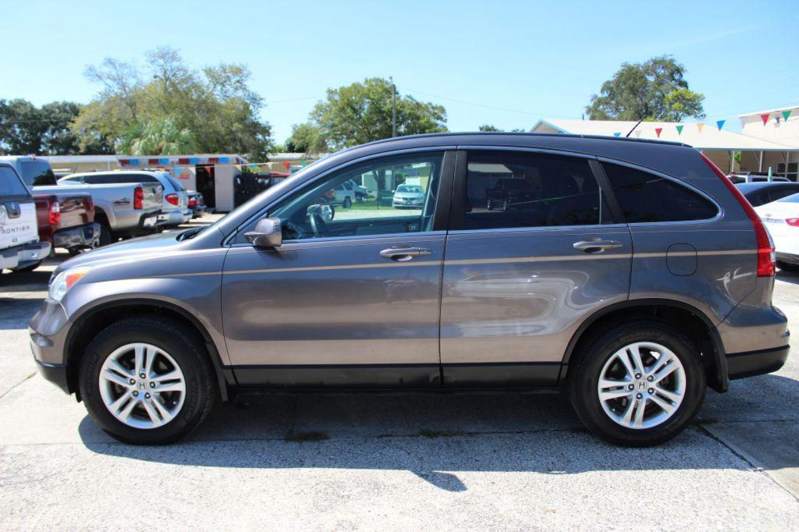 2010 GREY HONDA CR-V EXL (5J6RE3H71AL) with an 2.4L engine, Automatic transmission, located at 6921 40th St N, Pinellas Park, FL, 33781, (727) 366-8136, 27.834944, -82.687653 - 1-Owner CRV, EX-L model. Fully Loaded with Leather Interior, Ice Cold A/C, Automatic, Power options Extra Clean Inside and out, Fully Serviced and Ready to go Anywhere. *****100% TRANSPARENT PRICING ***** 125-Point Inspection Completed, Fully Serviced and Ready To Go! Family Owned and Oper - Photo#1