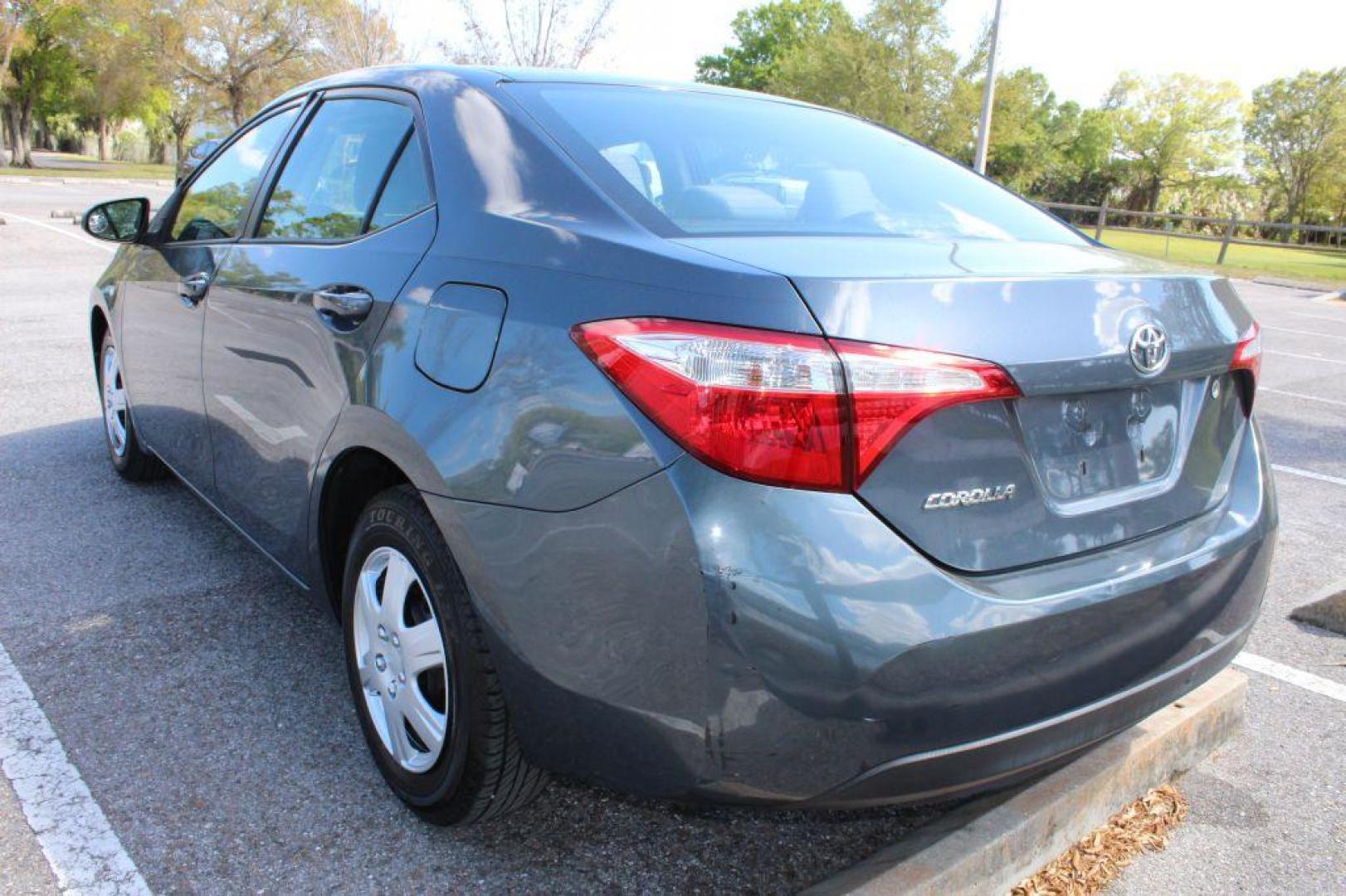 2014 GRAY TOYOTA COROLLA L (2T1BURHE5EC) with an 1.8L engine, Automatic transmission, located at 6921 40th St N, Pinellas Park, FL, 33781, (727) 366-8136, 27.834944, -82.687653 - Photo#2